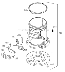 Part Location Diagram of A27941 DeWALT Sub Base Clamp